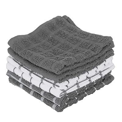 Smyrna Turkish Cotton Kitchen Dish Towels Pack of 6, 100% Natural Cotton, 12x12 Inches, Machine Washable, Ultra Soft, Absorbent, Prewashed and Quick