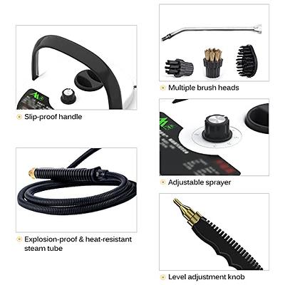 Steam Cleaner, 2500W Handheld Steam Cleaner, 6 Speeds High Pressure  Temperature Steam Cleaning Machine with 3 Brush Heads for Kitchen Furniture