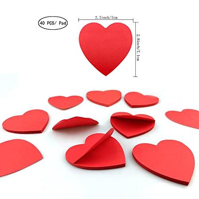 FAZHBARY 6 Pack Heart Shaped Sticky Notes Red Sticky Notes Cute Sticky  Notes Self-Stick Sticky Notes Memo Pad Notes for School Office Women  Valentine's Day - Yahoo Shopping