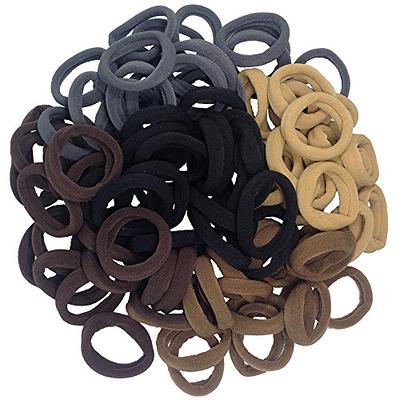 100pcs/pack Seamless & Highly Elastic Rubber Hair Ties, No Crease