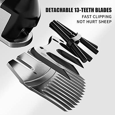 Dragro 500W Cordless Sheep Shears, Professional Electric Sheep Shearing  Clippers with 2 PCS Rechargeable 2 Ah Lithium Battery, Heavy Duty Animal