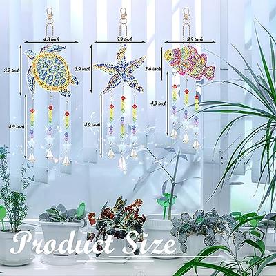 Anseal 3 Pack Diamond Art Suncatcher Wind Chime Kits for Adults Kids,  Double Sided Crystal Sea Animals Diamond Painting Hanging Ornament  Suncatchers