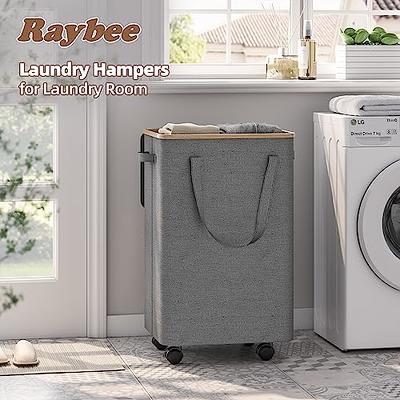 Collapsible Laundry Basket Large Laundry Hamper Washing wIth Laundry Bag  100L