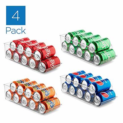 Sorbus Soda Can Organizer for Refrigerator - Stackable with Lid, Holds 9  Cans Each, BPA-Free - Fridge Organizers and Storage, Soda Can Dispenser for