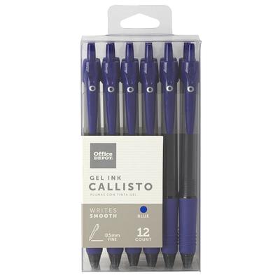 Pilot G 2 Retractable Gel Pens Fine Point 0.7 mm Clear Barrels Blue Ink Pack  Of 12 Pens - Office Depot, Gel Pens Fine Point