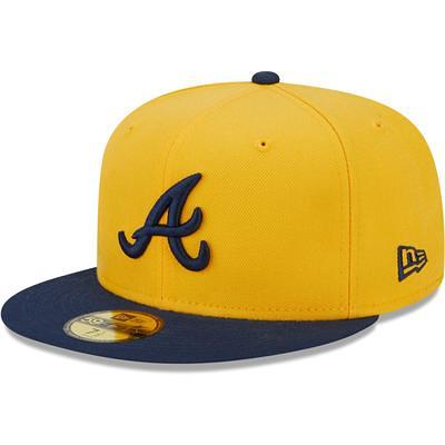 Men's New Era Cardinal Atlanta Braves White Logo 59FIFTY Fitted Hat 