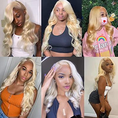 Honey Blonde Curly Lace Front Wig Human Hair 13x4 HD Lace human Hair Wig  for Women #