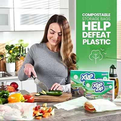 For Good Compostable & Biodegradable 1-Gallon Storage Zipper Bags