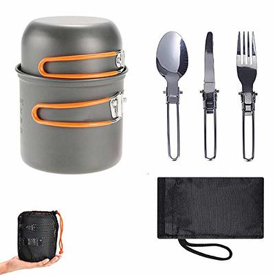 Portable Outdoor Camping Cookware Backpacking Hiking Cooking Pot Pans  Equipment