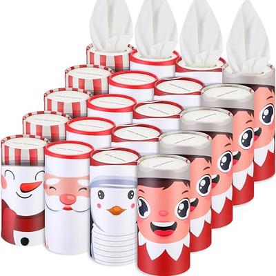 TURSTIN 12 Pieces Christmas Car Tissues Boxes Xmas Round Box Car Tissue  Holder with Facial Tissues Cylinder Tubes for Christmas Party Decorations  Car Cup Holder Home Bathroom Office, 6 Styles - Yahoo Shopping