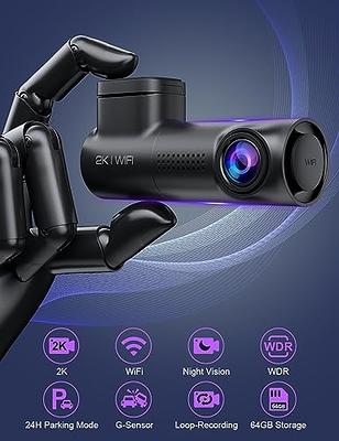 OMBAR Dash Cam 2K Built-in WiFi, Dash Camera for Cars with 0.96