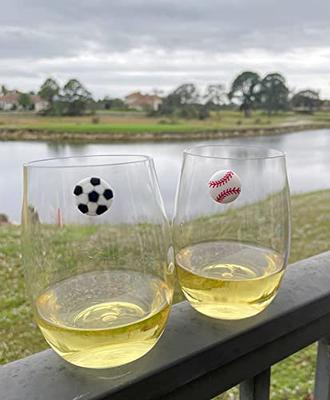 Football Wine Charms 