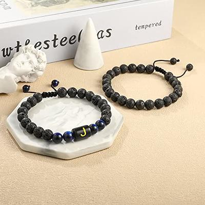 Mens Beaded Bracelets, 8mm Natural Blue Tiger Eye Bracelets Men