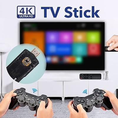 Wireless Retro Game Console, Plug & Play Video TV Game Stick with 15000+  Games Built-in, 64G, 9 Emulators, 4K HDMI Nostalgia Stick Game for TV, Dual