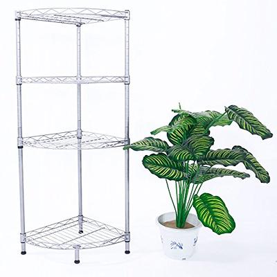 VEVORbrand 4-Tier Shelf Stainless Steel Shelving 330LB Capacity per Shelf  Commercial Standing Shelf Unit for Kitchen, Office, Garage Storage