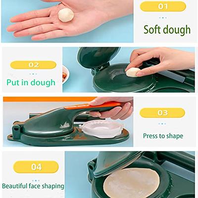 Household 2-in-1 Dumpling Maker Kit with Dough Cutter, Brush, Spoon - Make Perfect Dumplings with Ease