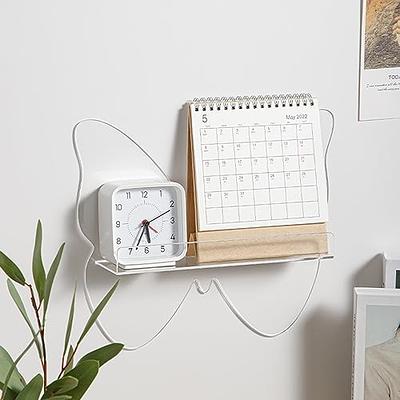 1pc White Acrylic Floating Wall Shelf, Hanging Nursery Bookshelf