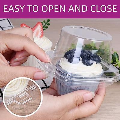 Muffin Storage Container Disposable Cupcake Boxes 100pcs Plastic