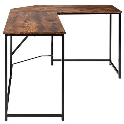 Ameriwood Home Hanley 56 in. L-Shaped Faux Terrazzo Computer Desk with 2-Shelves