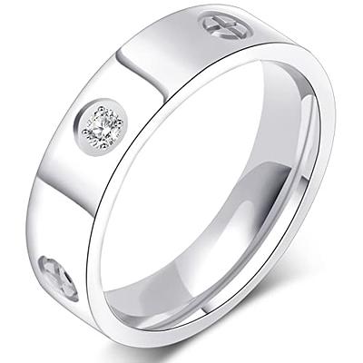 Elegant Silver,Gold Ring Women Cubic Zirconia Wedding Jewelry Gift Size 6-10