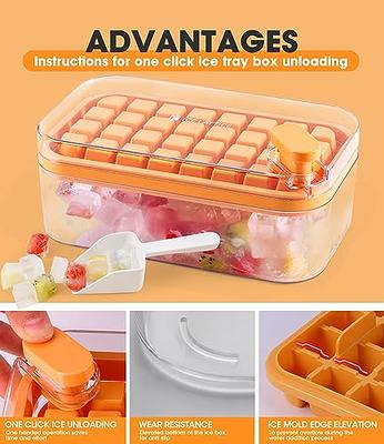 Ice Cube Tray with Lid, Ice Trays for Freezer Comes with Ice Bin