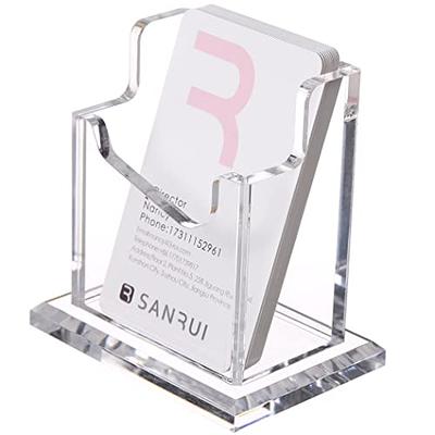 Business Card Holder, Desktop, 4-tier, Acrylic - Clear