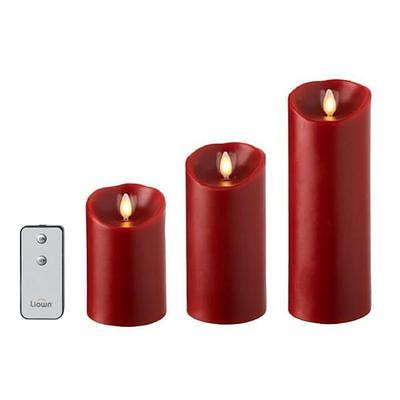 Aurora 3x6'' Wax LED Pillar Candle - 44610