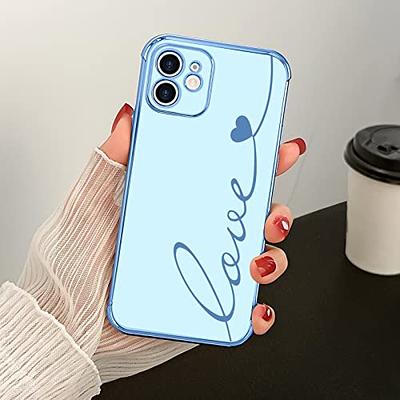  Skyseaco for iPhone 12 Pro Max Case, Cute Plated Love Heart Cases  for Women Girls with Anti-Fall Lens Camera Protection Soft TPU Shockproof Case  for iPhone 12 Pro Max (6.7 inch) 