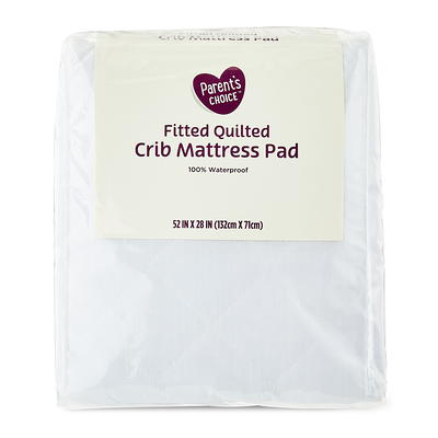 Parent's Choice Fitted Quilted Crib Mattress Pad, One Size, Solid White -  Yahoo Shopping