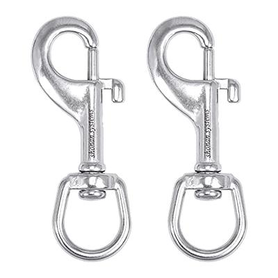Swivel Large Eye Bolt Snap Hooks 2 Pieces, Heavy Duty Single Ended Trigger  Snap Clips Marine Grade 316 Stainless Steel Buckles Clasp for Scuba Diving