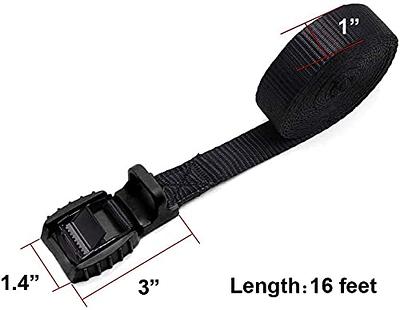 2PCS Lashing Straps with Buckles Adjustable, Up to 600Lbs, Tie Down for  Motorcycle, Cargo, Trucks, Trailer, Luggage