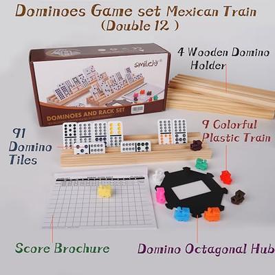 ESSAJOY Mexican Train Dominoes Set Dominoes Set for Adults Double
