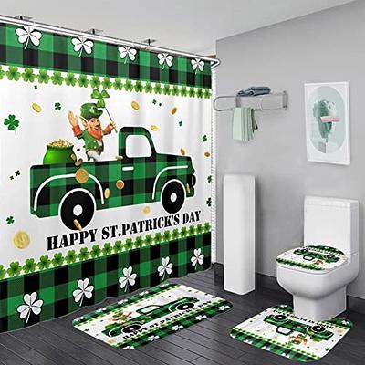 Star Wars: The Mandalorian Shower Curtain and Rug Bath Set Green