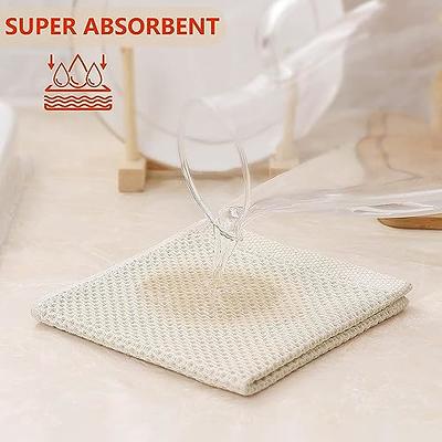 Kitinjoy 100% Cotton Kitchen Dish Cloths, 6 Pack Waffle Weave Ultra Soft Absorbent Dish Towels for Drying Dishes Quick Drying Kitchen Towels Dish