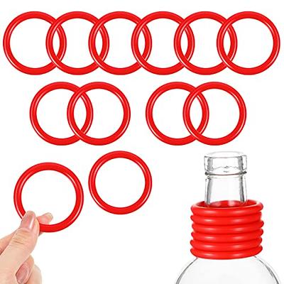 12 Pieces Ring Toss Rings for Bottles Red Plastic Rings for Ring