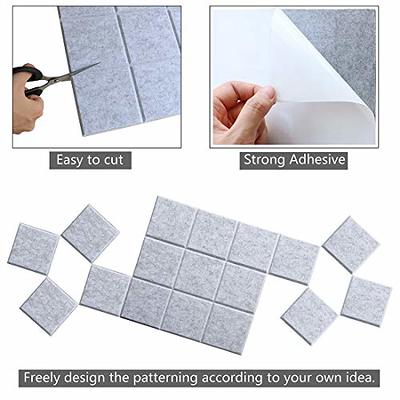 12 x 12 inch Square Cork Board Tiles with Self Adhesive Backing, 1/2 inch Thick, Mini Wall Bulletin Boards for Notes, Photos, 2 Pack with 40 Push Pins