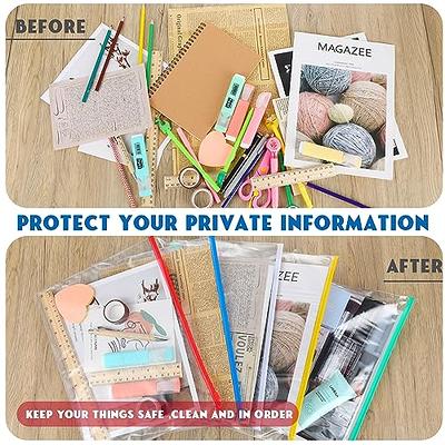 Zhehao 200 Pcs Poly Zip Envelope Clear Pencil Case Bulk Clear Plastic Money  Envelope with Label