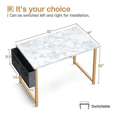 Lufeiya White Computer Desk - Small Student Kids Study Writing Table for, White