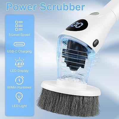 Electric Spin Scrubber Shower Cleaning Brush with 3 Replaceable