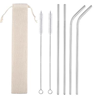 Ello Impact BPA-Free Plastic Reusable Straws with Cleaning Brush