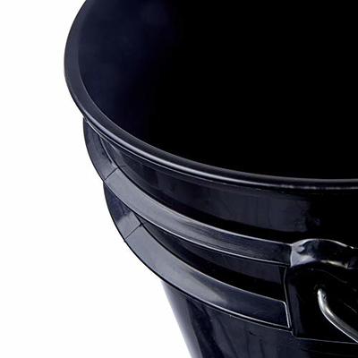 Hudson Exchange Premium 3.5 Gallon Bucket with Lid HDPE Black 4 Pac