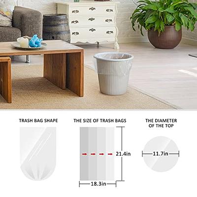 FORID 13 Gallon Trash Bags - Clear Plastic Garbage Bags Medium Tall Trash  Can Liners for Kitchen Office Home Waste Bins Unscented One Box with 5 Roll