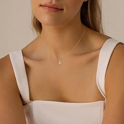 Foxgirl Gold Initial Necklaces for Women Girls, Dainty Gold Letter