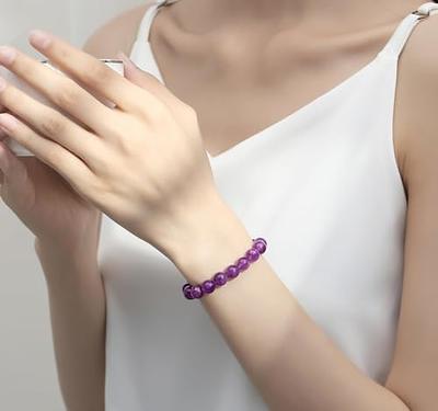 Buy Uniqon (Pack Of 2 Pcs) Stretchable Elastic Pink 8mm Moti Beads/Stone  Evil Eye Nazar Suraksha Kavach Freindship Wrist Band Cuff Bracelet at Amazon .in