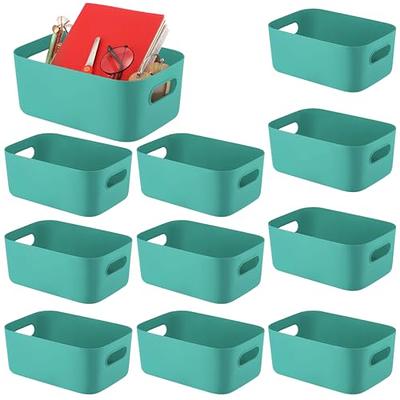 Soaoo 10 Pcs Pantry Storage Baskets Plastic Storage Bins Pantry