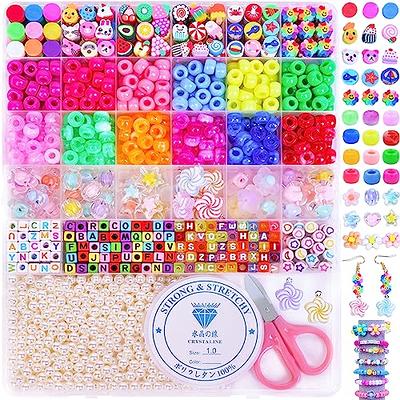 550+Pcs Pony Beads Kit for DIY Bracelet Nacklace Ring Jewelry