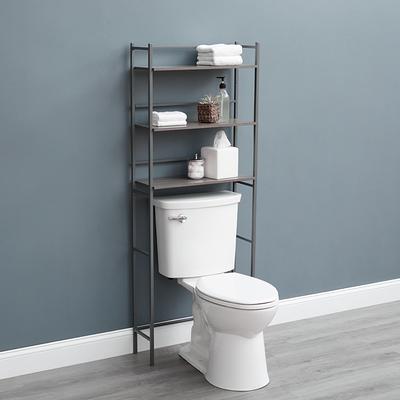 Dyiom White Floating Shelves for Bathroom Organizer Over Toilet