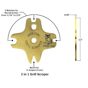 Sage Owl BBQ Grill Scraper Tool - Gifts for Men Who Have Everything -  Dishwasher Safe Bristle Free BBQ Grill Brush Alternative - Mens Gifts for  Christmas - Yahoo Shopping