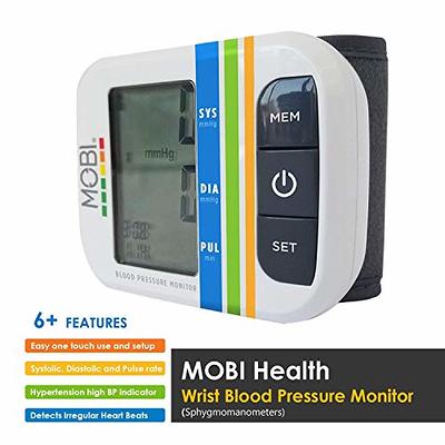 Wrist Blood Pressure Monitor Cuff - Automatic Digital BP Machine with Irregular Heartbeat Detector - Portable for 4 User Home Use, FDA Approved