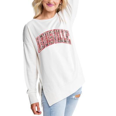 Green Bay Packers Women's Wide Neck Faded Cream Crew Sweatshirt